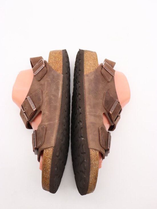 Birkenstock Milano Women\'s 11 Men\'s 9 Birko-Flor Slingback Sandals Brown Leather main image 4